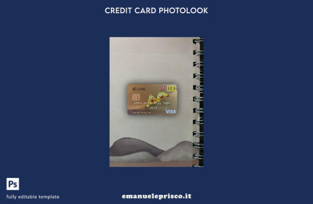 modello frontale photolook per carta visto club punto D giapponese in stile veri